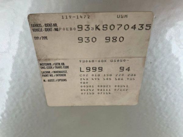 Porsche 911 Turbo 3.3 1989 127113