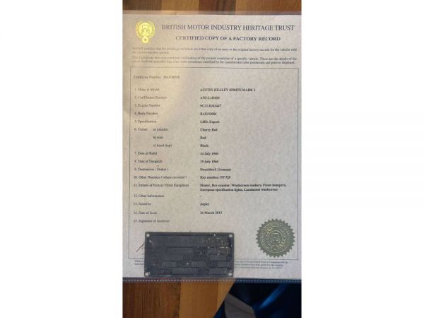 Austin-Healey Sprite Mk I 1973 9045