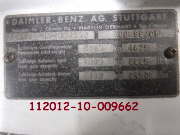 Mercedes-Benz 300 SE 1967 53784