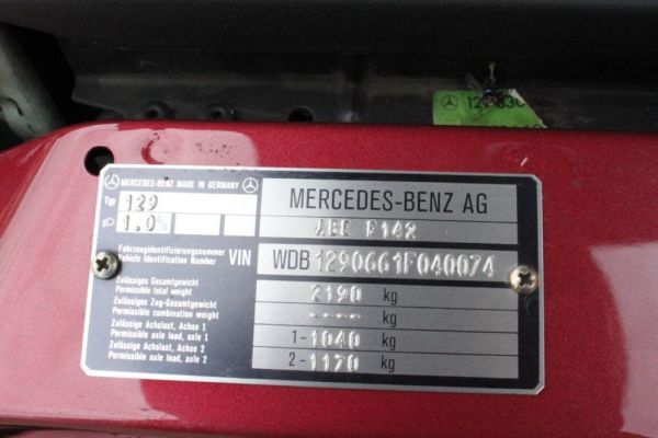 Mercedes-Benz 500 SL 1991 126634