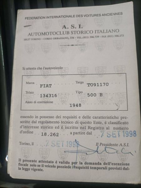 Fiat 500 B Topolino 1948 76107