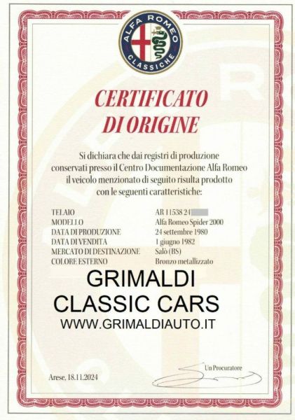 Alfa Romeo Spider Veloce 2000 1982